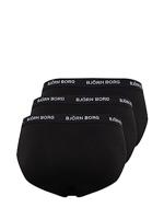 3-pak Heren slip - Zwart heren onderbroek - Elastisch katoen - thumbnail