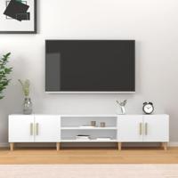 Tv-meubel 180x31,5x40 cm bewerkt hout wit - thumbnail