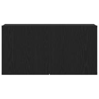 Tv-meubel 80x30x41 cm bewerkt hout zwart eikenkleurig - thumbnail