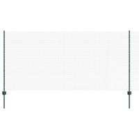 VidaXL Hek met paal groen 1,2 x 10 m staal en pvc - thumbnail