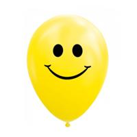 Globos Ballonnen smile geel 30cm, 8st. - thumbnail