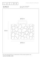 Lucide ALMELO - Plafonnière - Ø 25,5 cm - 1xE27 - Zwart - thumbnail