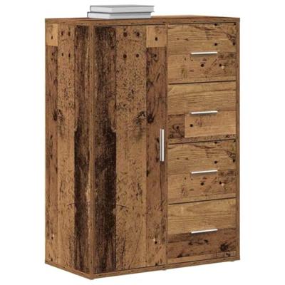 Dressoir met lade Oudhout 60 x 31 x 84 cm Bewerkt hout