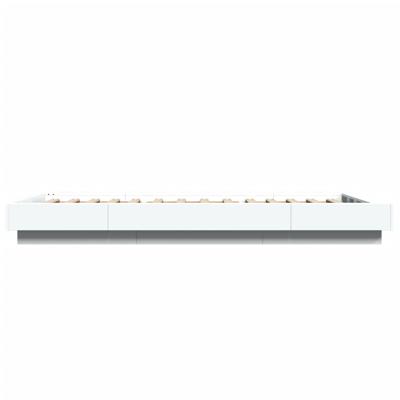 Bedframe bewerkt hout wit 100x200 cm - thumbnail