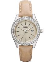 Horlogeband Fossil ES3026 Leder Beige 14mm - thumbnail