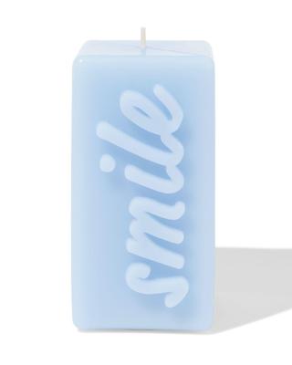 HEMA Kaars 12.5cm &apos;smile&apos; lichtblauw