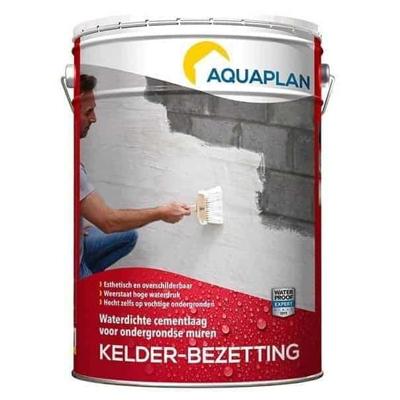 Aquaplan Kelder-Bezetting 20 Kg | kelderafdichting binnenzijde | Witte waterdichte cementcoating Aquaplan Kelder-Bezetting 20 Kg | kelderafdichting binnenzijde | Witte waterdichte cementcoating