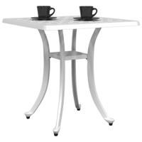 Tuintafel 53x53x53 cm gietaluminium wit - thumbnail