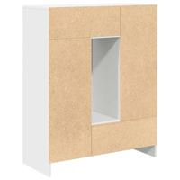 Dressoir met lades en deuren 73x31x90 cm wit - thumbnail
