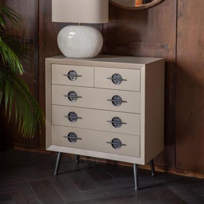 Dutchbone Ladekast 'Edson' Rubberhout, Met 5 laden