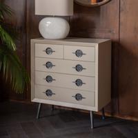 Dutchbone Ladekast 'Edson' Rubberhout, Met 5 laden - thumbnail