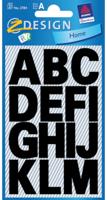Avery etiketten letters A-Z groot, 2 blad, zwart, waterbestendige folie - thumbnail