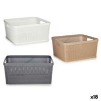 Veelzijdige mand Plastic 10 L 36 x 15 x 29 cm (18 Stuks) - thumbnail