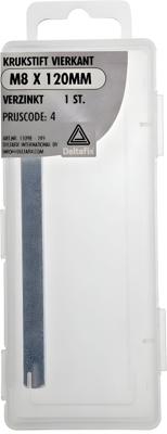 Krukstift vierk m8x120mm verz Deltafix - Deltafix Krukstift vierk m8x120mm verz Deltafix - Deltafix