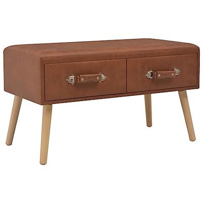 Salontafel 80x40x46 cm kunstleer bruin
