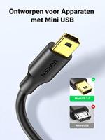 Ugreen USB-kabel - mini USB 480 Mbps 3 m US132 (zwart) - thumbnail