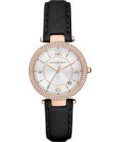 Horlogeband Michael Kors MK2462 Leder Zwart 16mm - thumbnail