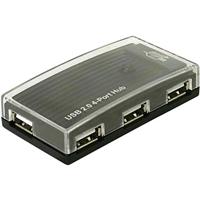 Delock USB-Hub USB 2.0-hub 4 poorten Zwart - thumbnail