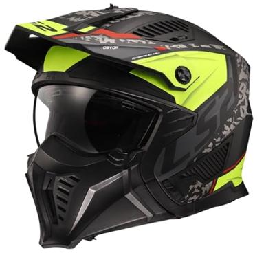 LS2 modulaire helm "of606 drifter devor" helmet of606 drtifer devor l black/neon yel.
