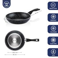 Westinghouse Koekenpan 26 cm Zwart Marmer - thumbnail