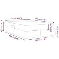 Opbergbed met matras met matras Grijs 120 x 200 cm Nep Leer - thumbnail