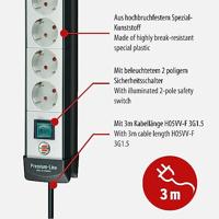 Brennenstuhl 1951500100 Stekkerdoos met schakelaar 10-voudig Zwart, Wit Randaarde stekker 1 stuk(s) - thumbnail