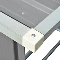 Haardhoutschuur 163x83x154 cm gegalvaniseerd staal grijs - thumbnail