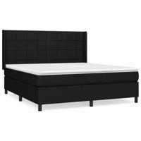 Boxspring met matras stof zwart 180x200 cm - thumbnail