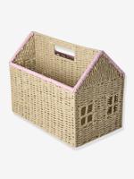 Tijdschriftenrek voor thuis in roze RICE papierkoord rozen - thumbnail