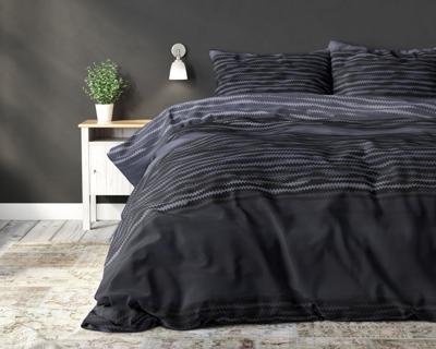 RoyalTextile - Pablo Dekbedovertrek Katoen - Zwart/Paars - 240 x 220 RoyalTextile - Pablo Dekbedovertrek Katoen - Zwart/Paars - 240 x 220