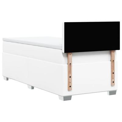 Boxspring met matras kunstleer wit 80x200 cm - thumbnail