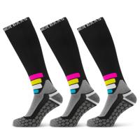 Poederbaas Skisokken Compressie Technical Pro Merino 3-pack Zwart-39/42 - thumbnail