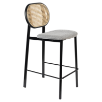 Zuiver Barstoel 'Spike' Rotan, kleur Grijs (zithoogte 65cm) - thumbnail