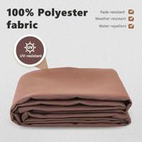 VidaXL Zonnescherm vervangingen bruin 1000 x 160 cm polyester canvas - thumbnail