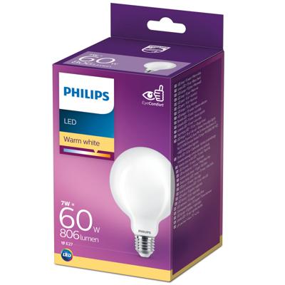Philips LED 76469200 LED-lamp Energielabel E (A - G) E27 Globe 7 W = 60 W Warmwit (Ø x h) 9.5 cm x 150 mm 1 stuk(s)