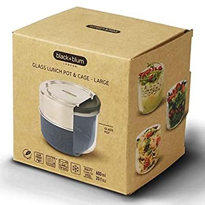 Zwarte+Blum Glazen Lunchpot Groot - Ø120mm - Leisteen Zwarte+Blum Glazen Lunchpot Groot - Ø120mm - Leisteen