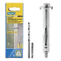 Wandpluggen en schroeven Rapid 5001547 Ø 8 x 46 mm M4 x 55 mm Metaal Uitbreiding 10 Stuks - thumbnail