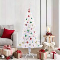 Kunstkerstboom met 150 LED Wit 150 cm PVC en Staal - thumbnail