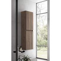 Adema Chaci Hoge Kast - 140x35x27cm - 2 deuren - noten 88374 - thumbnail