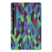 Samsung Galaxy Tab S7 Plus | S8 Plus Back Cover Abstract Green Blue - thumbnail