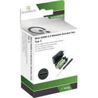 Quadrios 2001C218 HDMI-connector Stekker, recht Aantal polen: 20 Zwart 1 stuk(s) - thumbnail