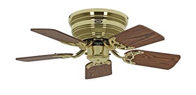 CasaFan FLAT 75-III MA-AH/AE Flügel Ahorn/Eiche Altholz Plafondventilator 61 W (Ø x h) 79 cm x 164 mm Antiek-messing Omkeerbare bladen, Met wintermodus