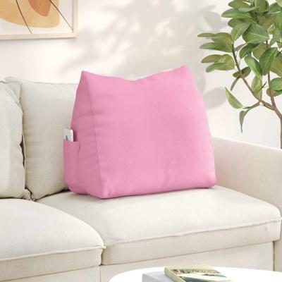 VidaXL Rugkussen roze 60 x 20 x 50 cm stof VidaXL Rugkussen roze 60 x 20 x 50 cm stof