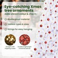 Kunstkerstboom met 300 LED Wit 210 cm PVC en staal - thumbnail