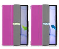 3-Vouw sleepcover hoes - Samsung Galaxy Tab S6 - Paars - thumbnail