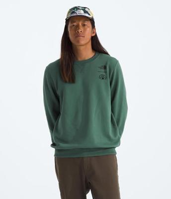 The North Face Outdoor Graphic Crew Trui Heren Duck Green L
