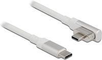 DeLock 86703 Thunderbolt 3 10Gbps 100W USB Type-C - USB Type-C (haaks horizontaal) 1.2m - thumbnail