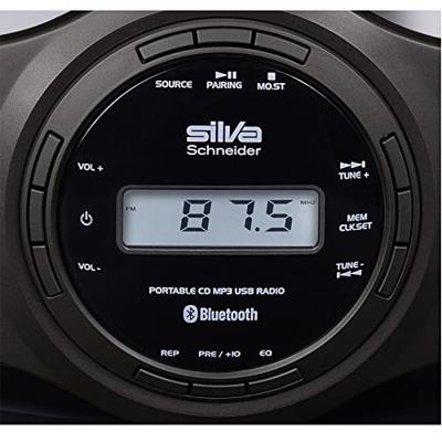 Silva Schneider MPC 17.7 BT Radio/CD-speler VHF (FM) CD, AUX, Bluetooth, USB Zwart, Grijs Silva Schneider MPC 17.7 BT Radio/CD-speler VHF (FM) CD, AUX, Bluetooth, USB Zwart, Grijs