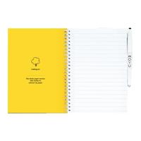 MOYU Uitwisbaar notitieboek - hardcover a5 - flower vibes - thumbnail
