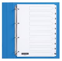 Tabbladen 4-gaats 1-10 wit karton Quantore - thumbnail